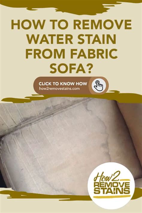 How to remove water stains from fabric - Expert Answer. Start by blotting the stain with a clean, white microfiber cloth or towel to soak up any excess red wine. Then, blot the area again with a generous amount of cold water, which will dilute the stain. Finally, apply a thick paste of baking soda and water over the area and let it sit for 30 minutes.